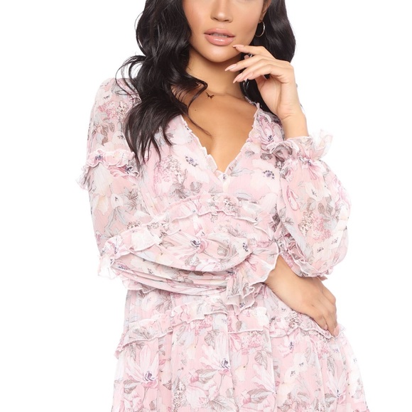 NWT SIZE M Fashion Nova Vintage Floral Rosie Mini Dress - Picture 3 of 5